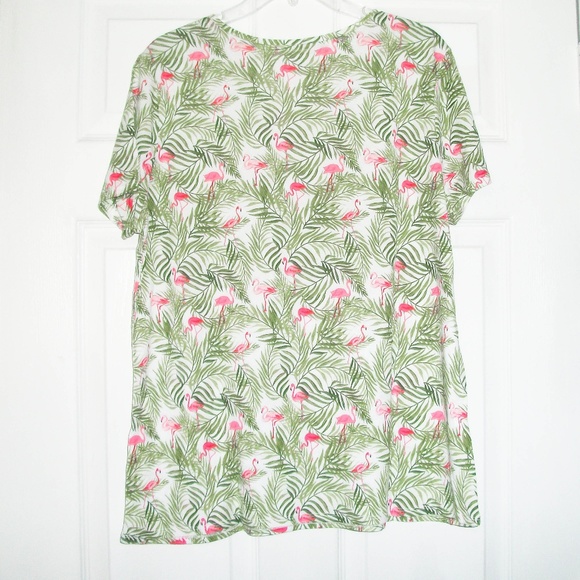 New! Cato Flamingo Graphic Tee Size: Large - Picture 4 of 4